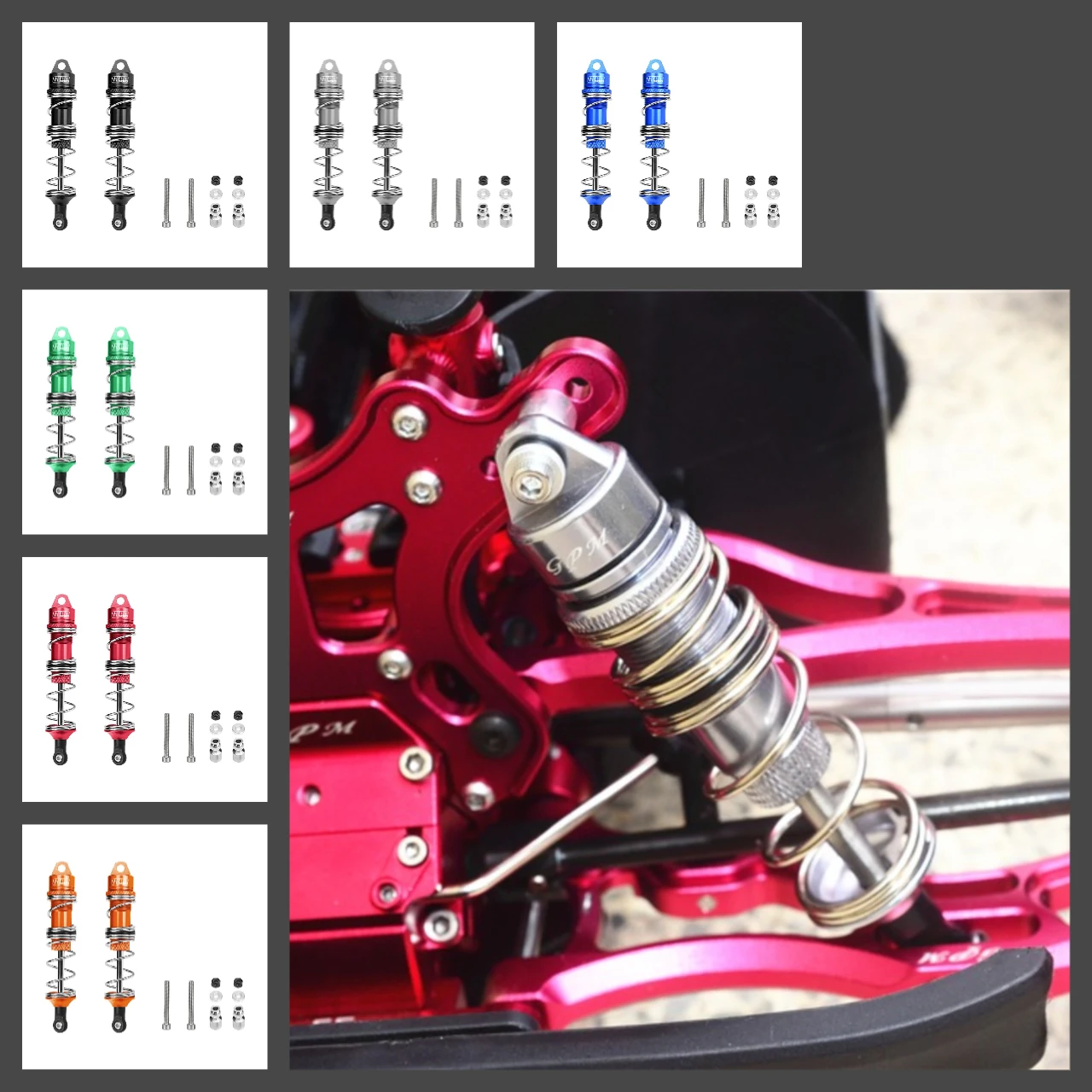 

Передние двухсекционные пружинные демпферы GPM Alu для ARRMA 1/8 Kraton Outcast Notorious