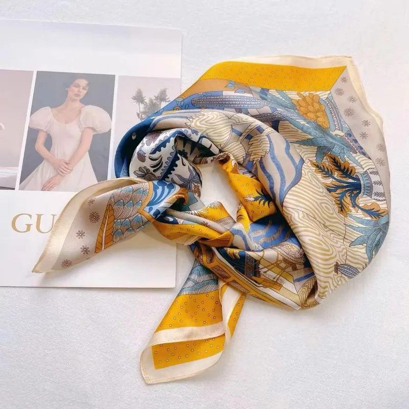 vintage-art-print-satin-silk-scarf-for-women-elegant-square-neck-scarves-lightweight-neckerchief-for-daily-and-office-wear