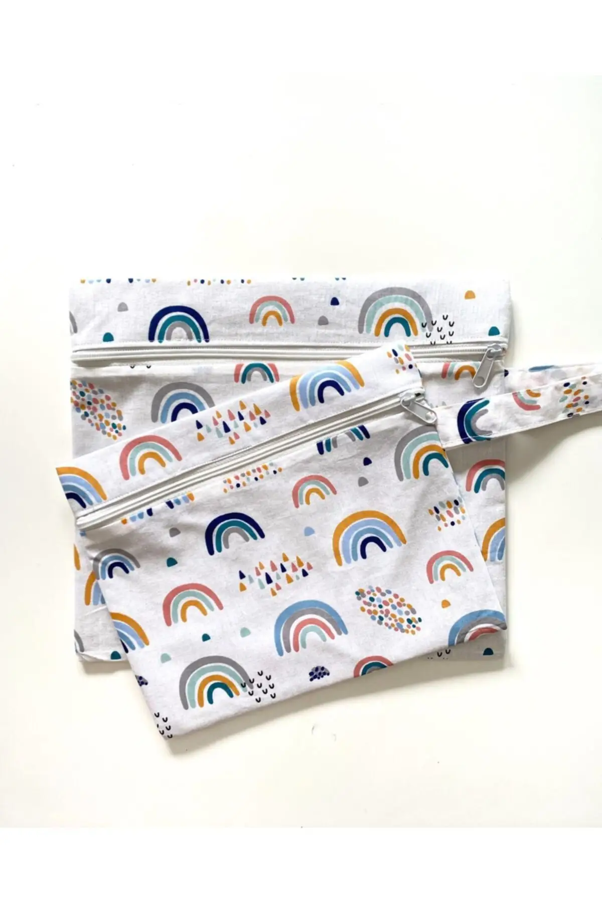 Waterproof lined colorful rainbow wet/dirty 2 set