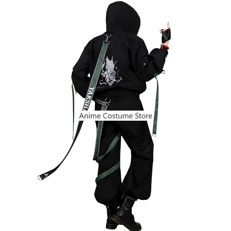 Jogo Anime Genshin Impact Xiao Cosplay Fantasias, Liyue, Porto, Doujin, Roupas de Trabalho Diárias, Uniforme, Conjunto completo, Homem, Mulher, Fato de festa