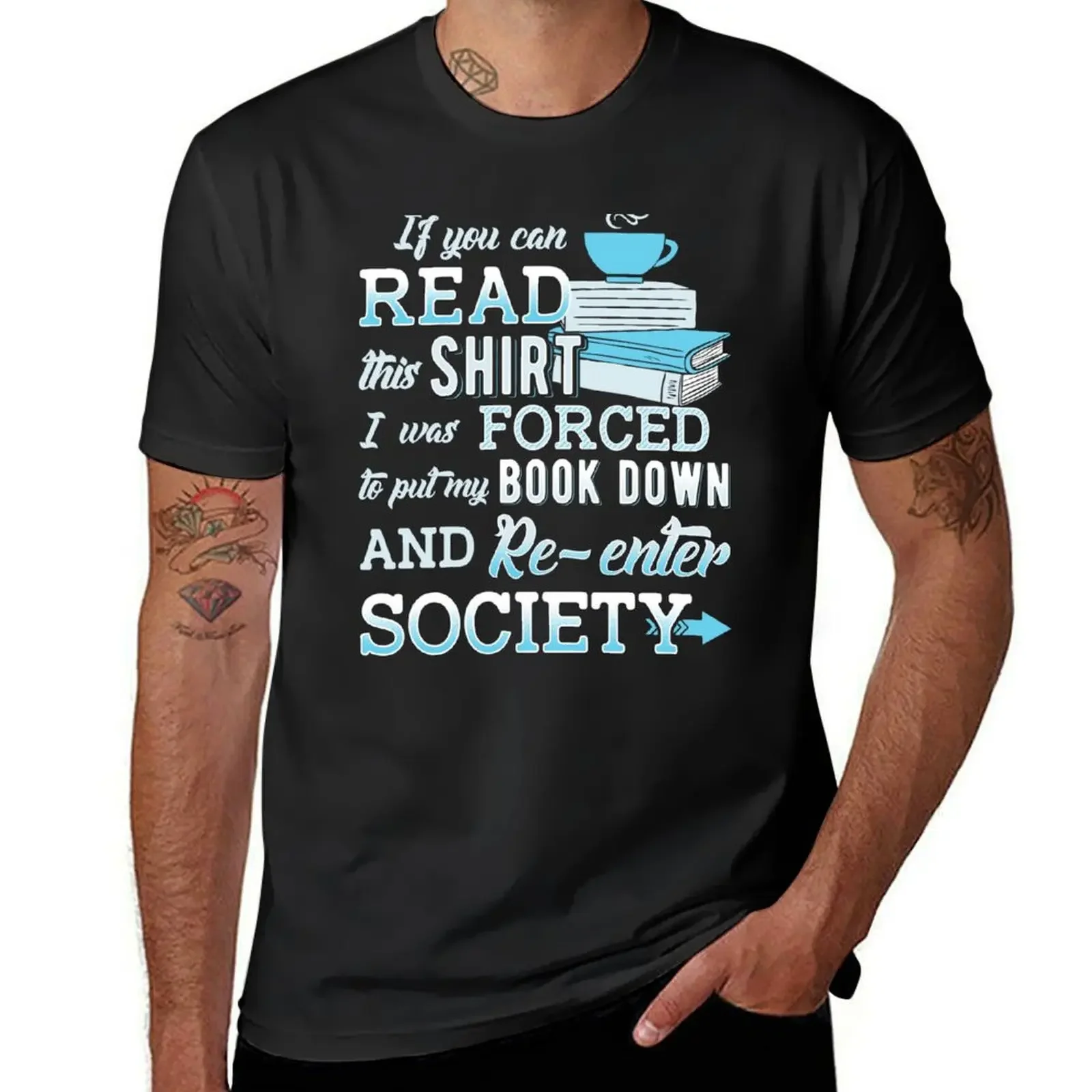 

I Was Forced To Put My Book Down...Book Lover Funny. T-Shirt customizeds vintage graphic tee t shirts men