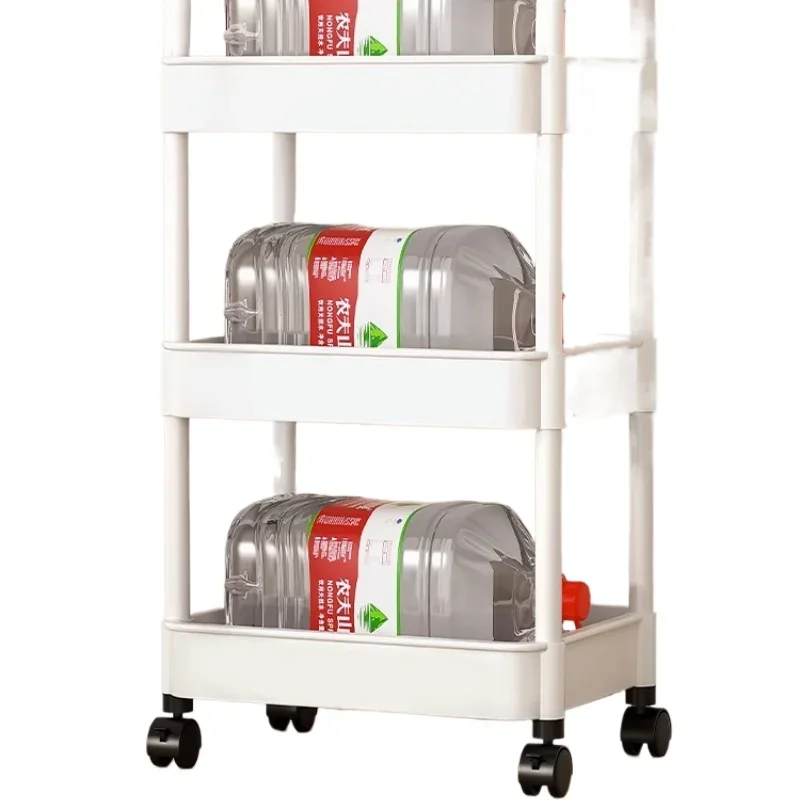 Multi storey Rolling Storage Rack with Wheels Movable Bathroom Cabinets Gap Organizer Shelf Storage Cart