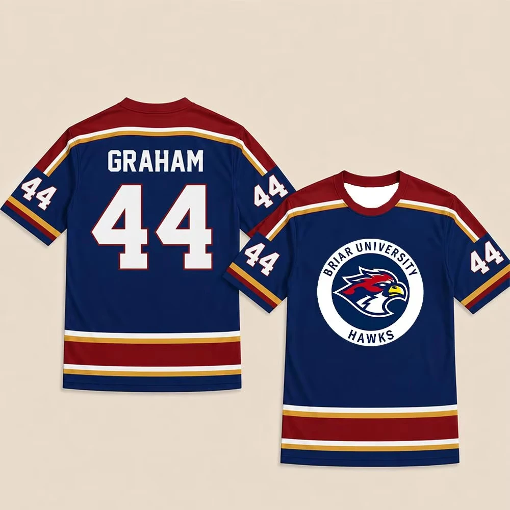 New Off Campus Briar University Jersey Graham 44 22 Di Laurentis 66 Tucker46 T-Shirts Women Men's Hockey Jersey Tees Clothing