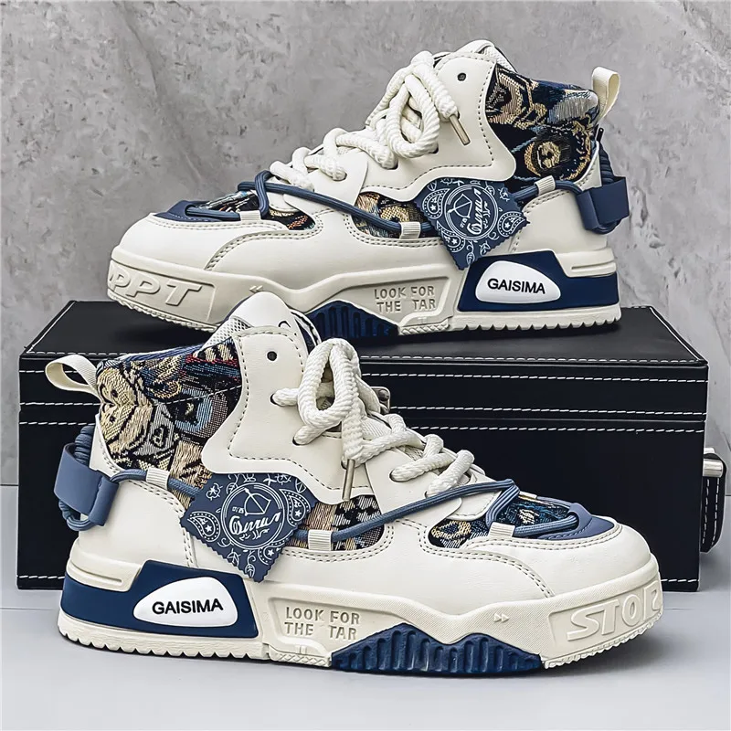 

Повседневные мужские кроссовки, новинка 2023 года, туфли на высокой платформе, дизайнерская удобная модная уличная обувь, мужская универсальная модная спортивная обувь