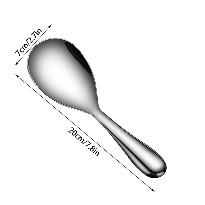 Haushalts Edelstahl verdickt Reis löffel Reis serviert Antihaft-Reis Servier spatel extra dicke lange Griff Küchengeräte