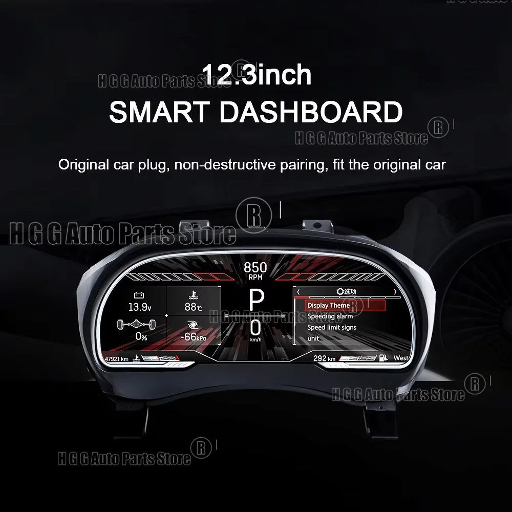 مجموعة أدوات رقمية للسيارة لكاديلاك ATS ATS-L 2014-2017 عداد السرعة اللاسلكي CarPlay لوحة القيادة مقياس قمرة القيادة الافتراضي #4