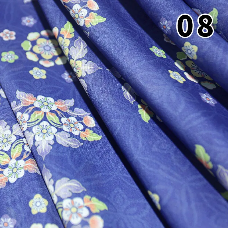 

50x150cm Flower Printed Fabric Hanfu Ancient Skirt Children's Skirt Fabric Cloth Soft Breathable for DIY Summer Dresses
