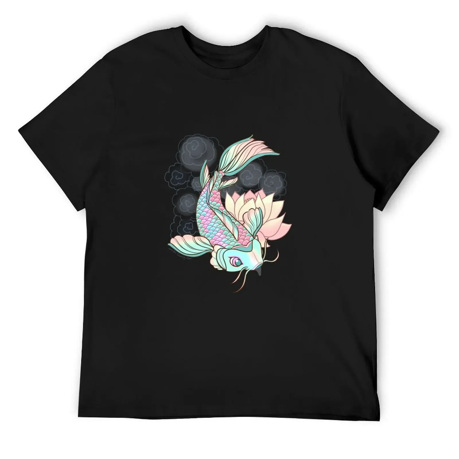 Pastel Koi T-Shirt anime clothes graphic t shirts t shirt men