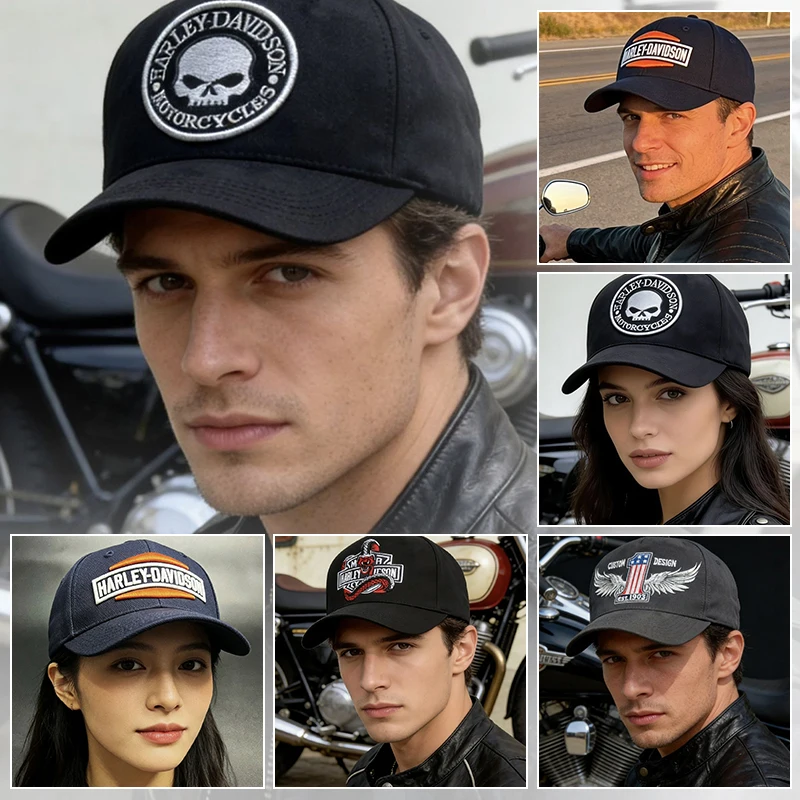 

Motorcycle Outdoor Baseball Cap Retro Casual Sun Visor Hat For Harley Davidson Electra Glide Ultra Classic PA1250 Accessories