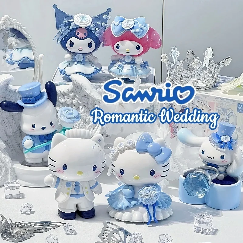 

В наличии TOPTOY Sanrio романтическая свадебная серия слепая коробка Hellokitty Daniel Kuromi мечтательная модная игрушка настольный милый орнамент подарок