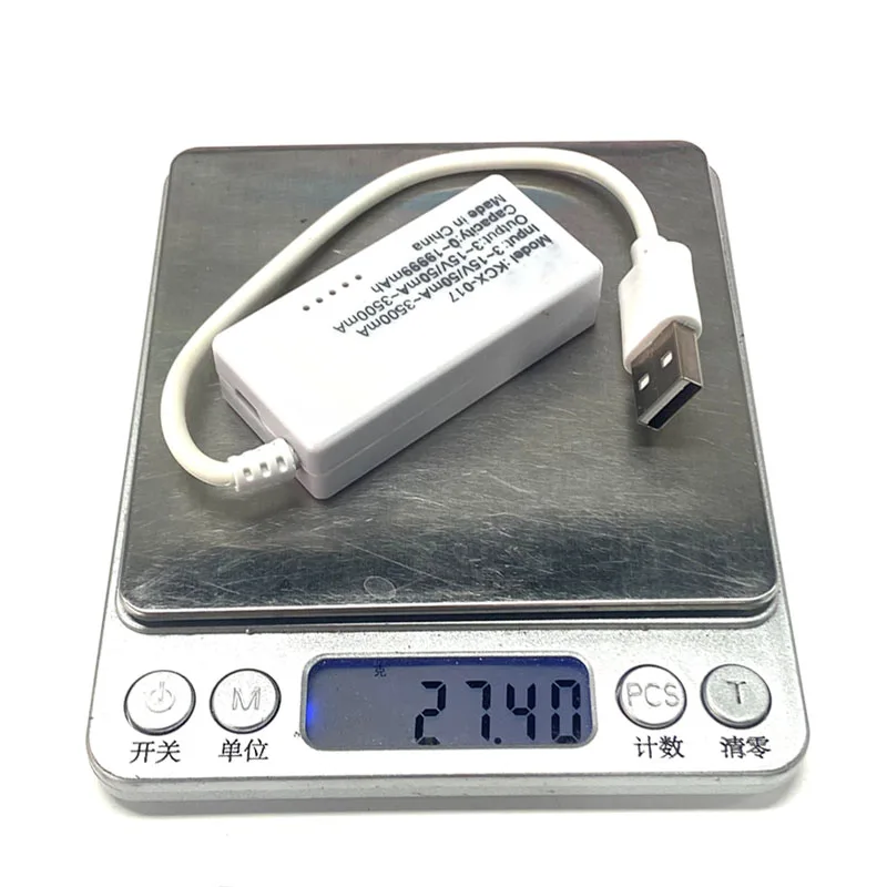 Witte Staart Usb Stroom En Spanning Meter Monitor Tester Tester Mobiele Telefoon Opladen Mobiele Power Capaciteit Meting