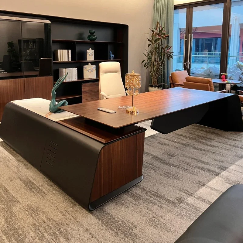 

L Shape Hutch Office Desk Storage Designer Long Drawers Organizer Computer Desks Height Wooden Mesa Para Computador Furniture