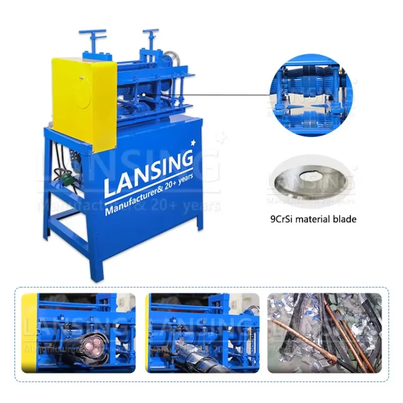 Industrial Electric Power Wire Peeling Machine Scrap Copper Wire Stripping Equipment For Cable Manufacturing