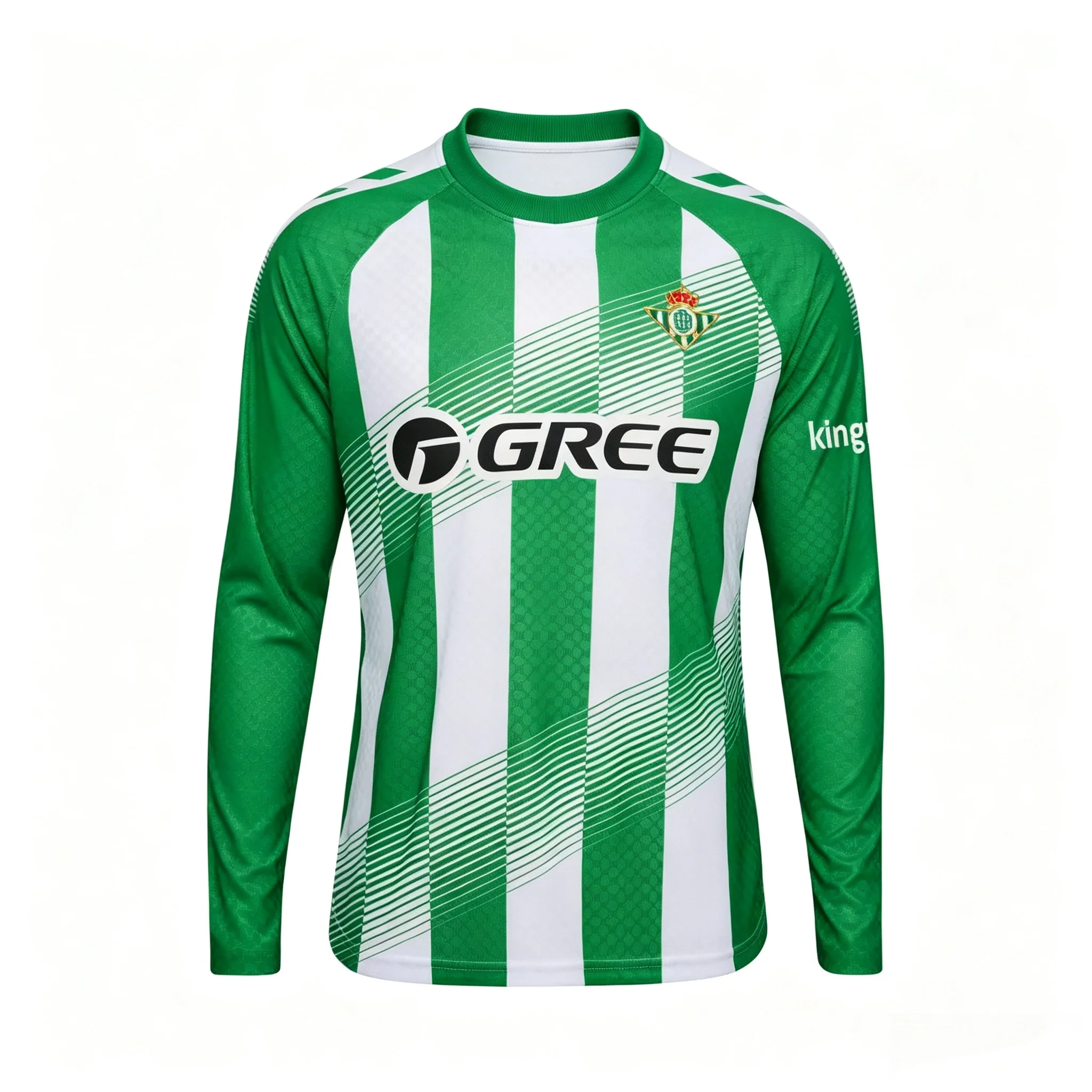 Neues Betis 3D-Druck Fußballtrikot für Herren, atmungsaktiv, schnelltrocknend, langärmeliges T-Shirt, Familien-Partnerlook – Detail 3