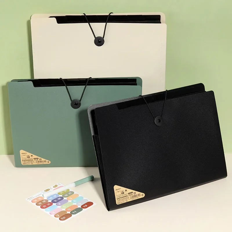 Expandindo File Folder Storage Bag, Multi-Layer, Material de escritório, Test Paper, Desktop Organizer, 8 Camadas, 13 Camadas