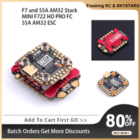 SKYSTARS F722FC &AM32 55A 4IN1 ESC MINI 20x20 Stack 3-6S Baro Built-in OSD Full Color LED Support DJI RC FPV Racing Drone