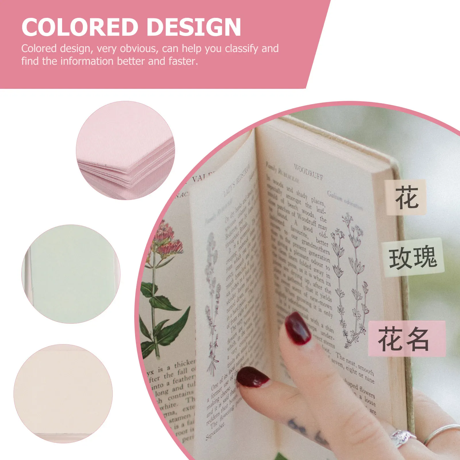 

960pcs Page Markers Index Tabs Colored Classification Stickers Bookmarks Student Supplies Office Use