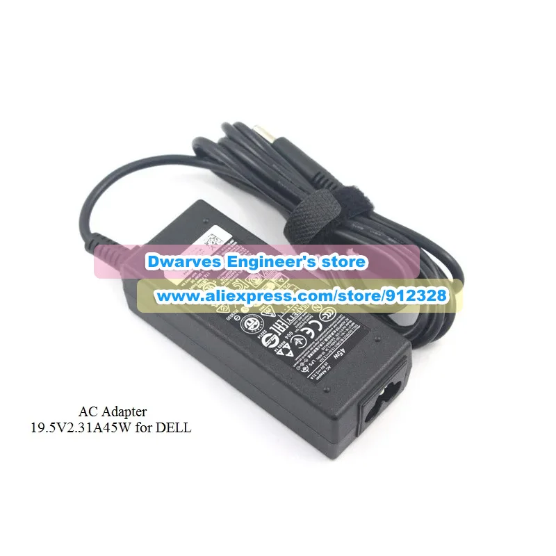 Imagem -03 - Genuíno 19.5v 2.31a Carregador Ha45nm140 Adaptador ac La45nm140 para Dell Vostro Inspiron 14 15 17 3000 5000 Séries P69g001 P66f001