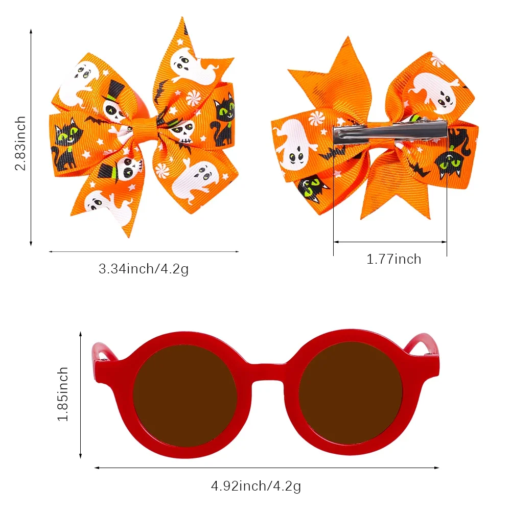 Bandeau de Sauna avec Nministériels d Imprimé pour Halloween, Lunettes de Soleil pour Enfant Fille et Garçon, Accessoire Solide, 2 Pièces/Ensemble