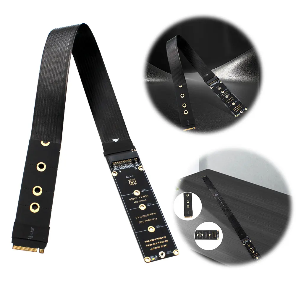 M.2 NVME NGFF M-Key SSD Extension Cable Support PCle4.0 M.2 NVME Extender Solid Drive Riser Card for M.2 2230 2242 2260 2280 SSD