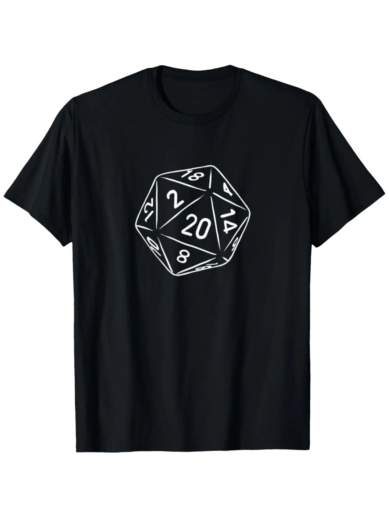 

D20 Rpg Gamer Comic T-Shirt 100% Cotton Crew Neck Short Sleeve T-Shirt Unique Dice Print Perfect for Halloween Thanksgiving Christmas Perfect Gift for Men Women Family Friends Sizes S to XXXL Casual Wear Humorous Print Pure Cotton T-Shirt