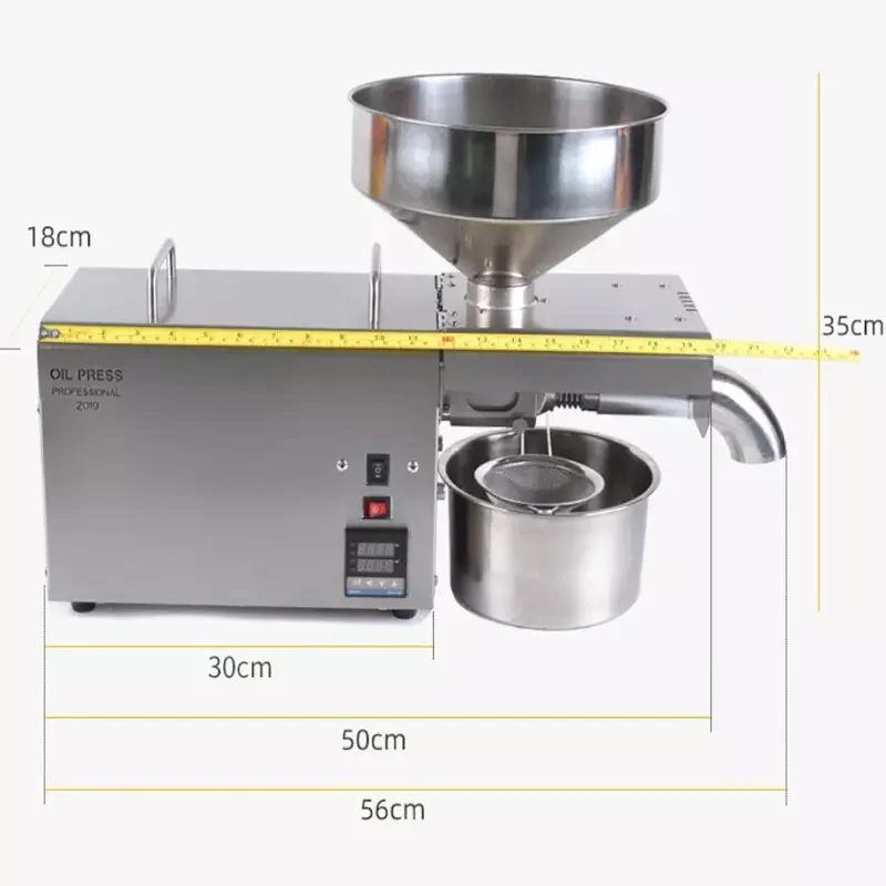 Home‑Use Fully Automatic Oil Press Machine, Cold & Hot Extractor for Coconut Cocoa Olive Sunflower Avocado Palm Oil Making