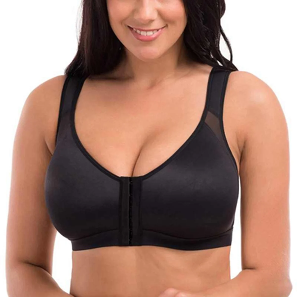 Post Surgery Bra Surgical Bra Compression Sports Bra Front Closure Bras for Women Close Breast Augmentation Bra Wireless