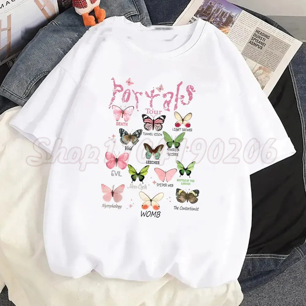 

2024 New Women's Vintage T-Shirt Melanie Martinez Printed American Hip-Hop Personality Short-Sleeved Daily Casual Clothing