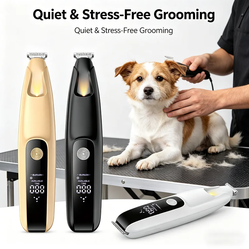 

LED Dog Paw Clippers LCD Display Widen Shaver Cats Foot Nail Grinder Comfortable Grip Waterproof Pet Hair Trimmer Nail Grooming