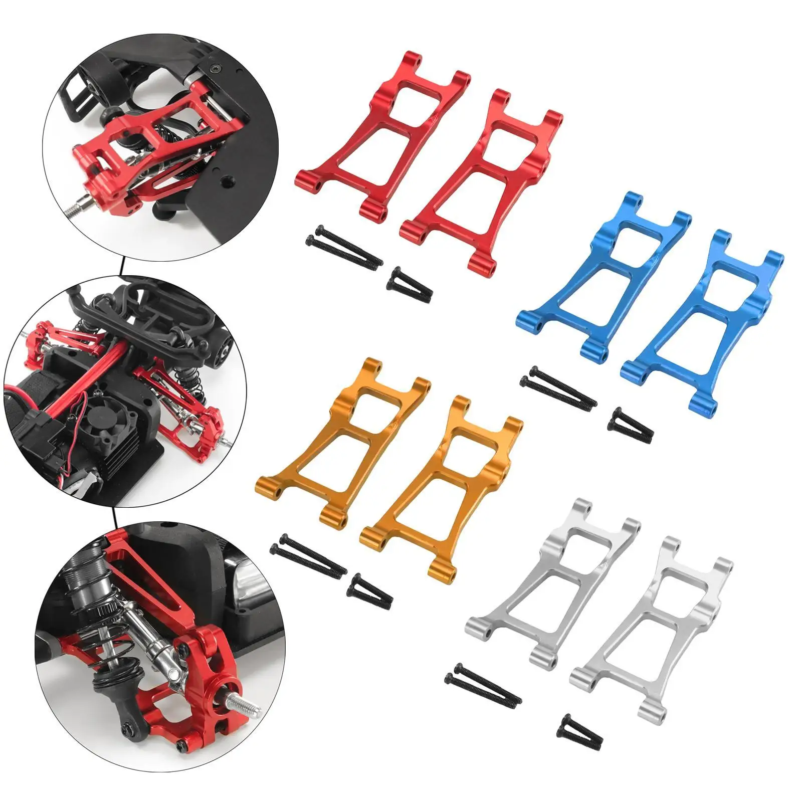 Brazo oscilante inferior trasero RC, brazo de suspensión inferior trasero para coche 1/14 RC 14211, resistente, fácil de instalar, actualización robusta, piezas de repuesto