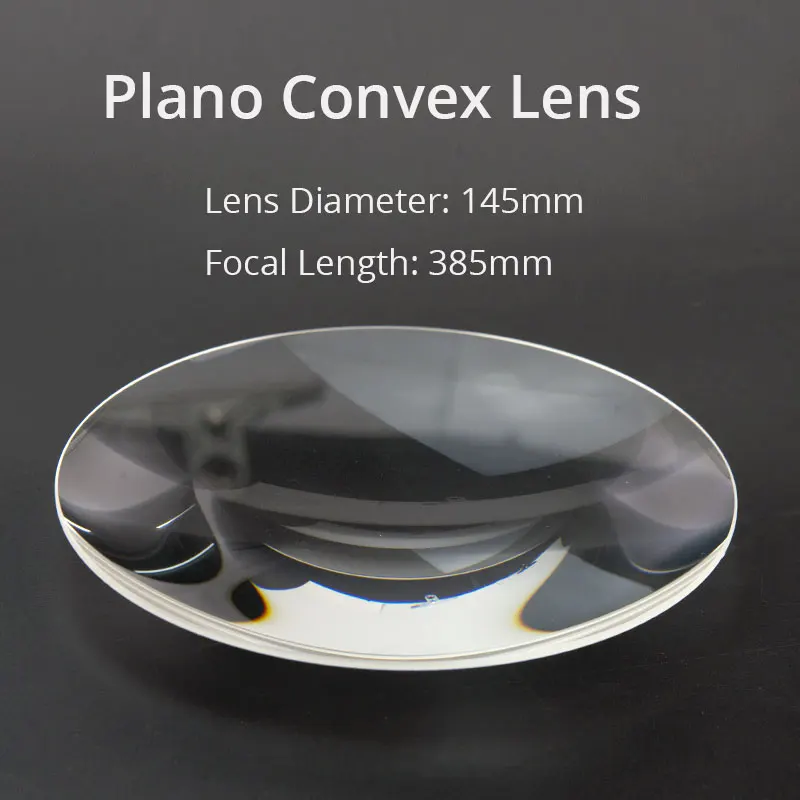 145mm Plano Convex Lens Focal Length 385mm Condensing K9 Glass Lens Magnifying Glass lens 1PC