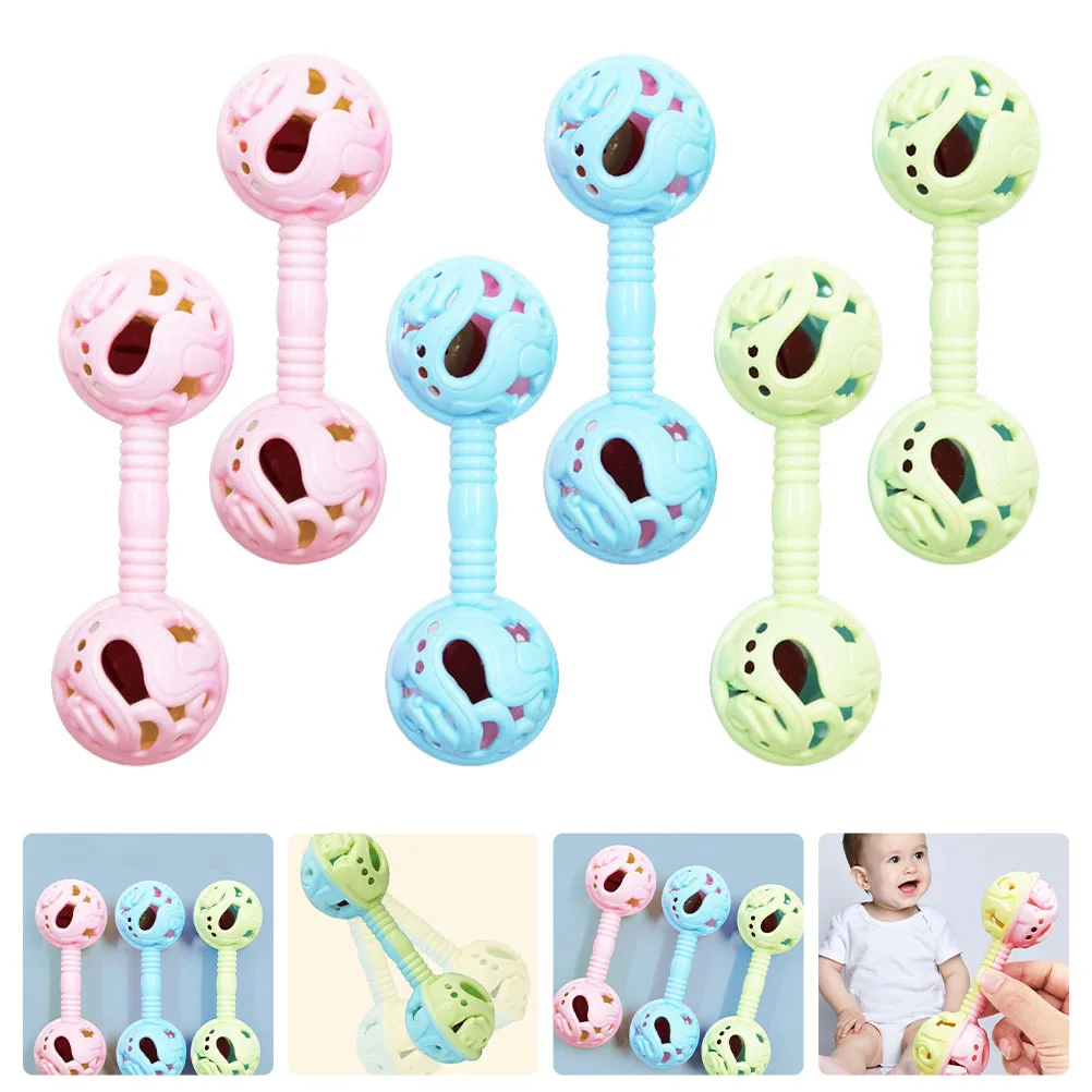 6-delige babyrammelaar Educatief speelgoed Stevig schokbestendig Kleurrijk halterontwerp Lichtgewicht voor baby-peuters