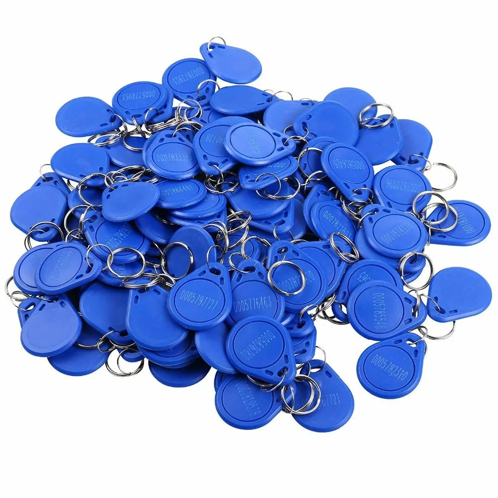 10 Uds ID 125KHz RFID EM4100 Control de acceso de entrada de puerta etiqueta para llave de alta calidad llaveros solo leer tarjeta de proximidad de Chip TK4100