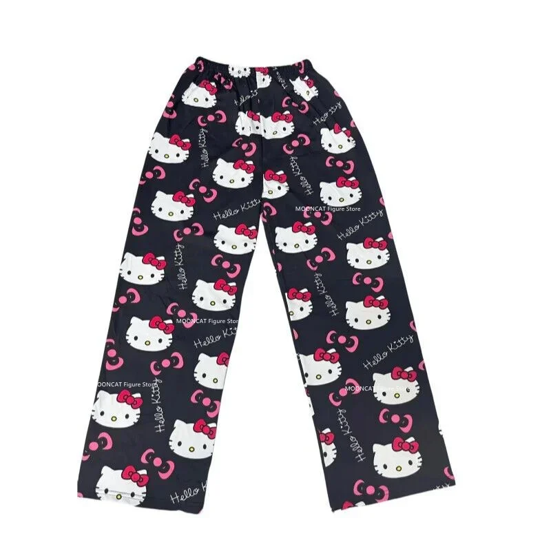 Sanrio Hello Kitty Summer Thin Pants Cotton Loose Lady Pajama Pant Pajama Trousers Cartoon Sleep Indoor Outdoor Lounge Wear Gift