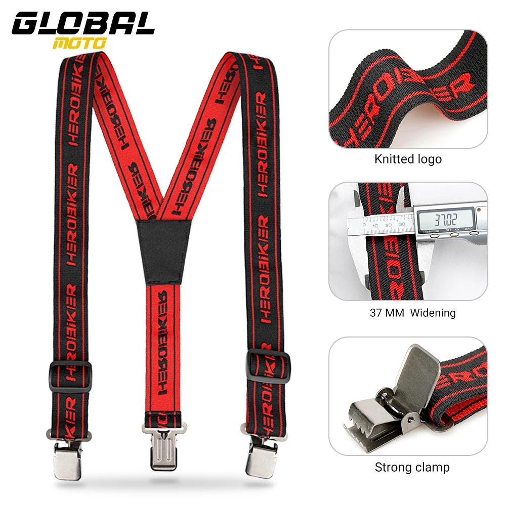Motorrad Reiten Hosen Hohe Elastische Einstellbare Y Zurück Hosenträger Riemen Für Motocross Sport Racing Hosen Motorrad Hosen Hosenträger