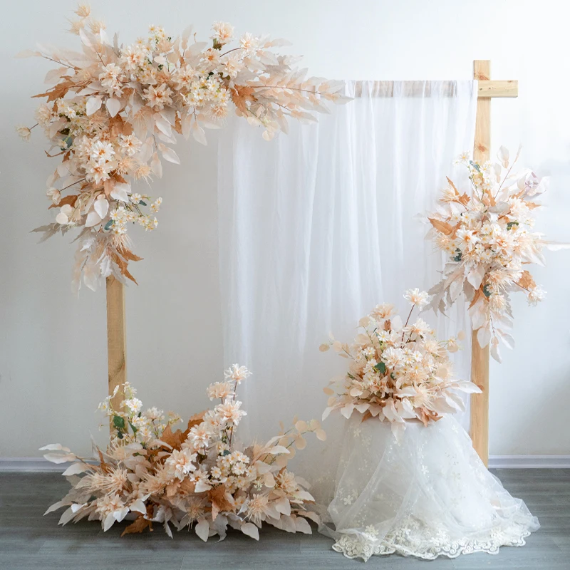 

wedding simulation suit, floral art, small fresh silk flowers, artificial flowers, guide flowers, background decoration of the