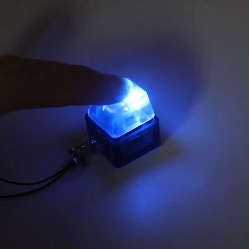 Interruptor mecânico chaveiro iluminado retroiluminado para interruptores teclado testador com luz led brinquedos alívio