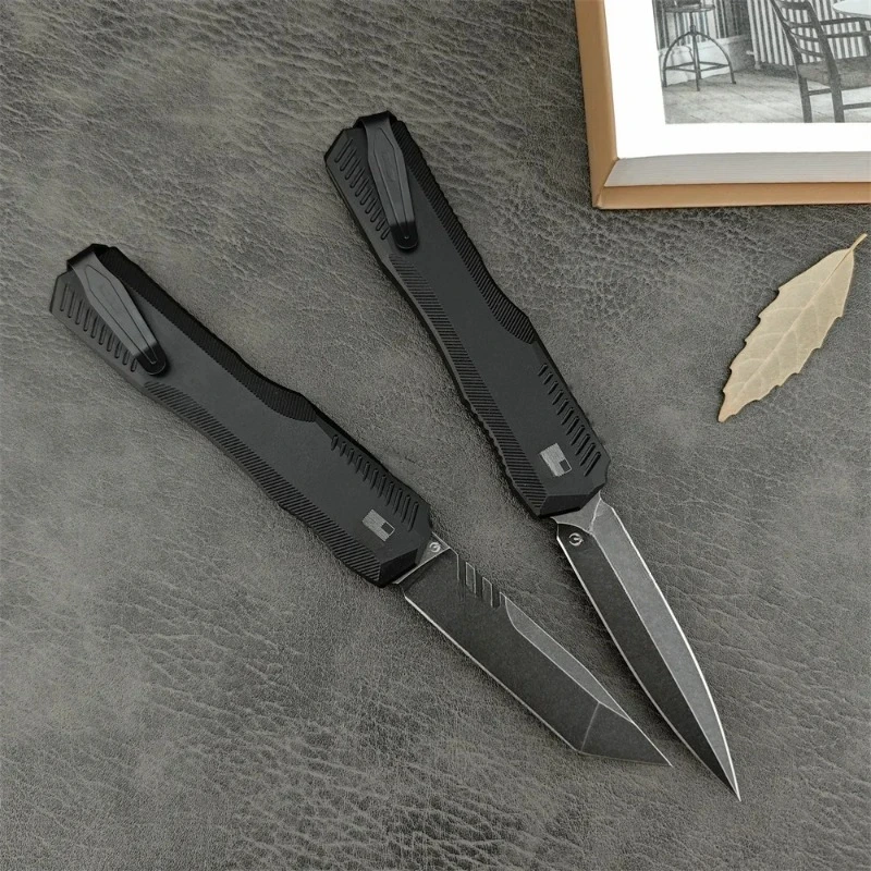 Folding KS 9000 Pocket Knife Black Stonewashed D2 Blade T6 Aluminum Handle Camping Outdoor Hiking Survival Multi-function Knives