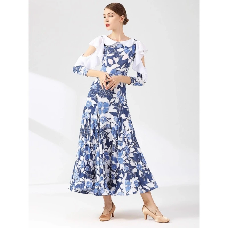 

New Modern Dance Dress 2108 Adult National Standard Dance Dress Waltz Dress