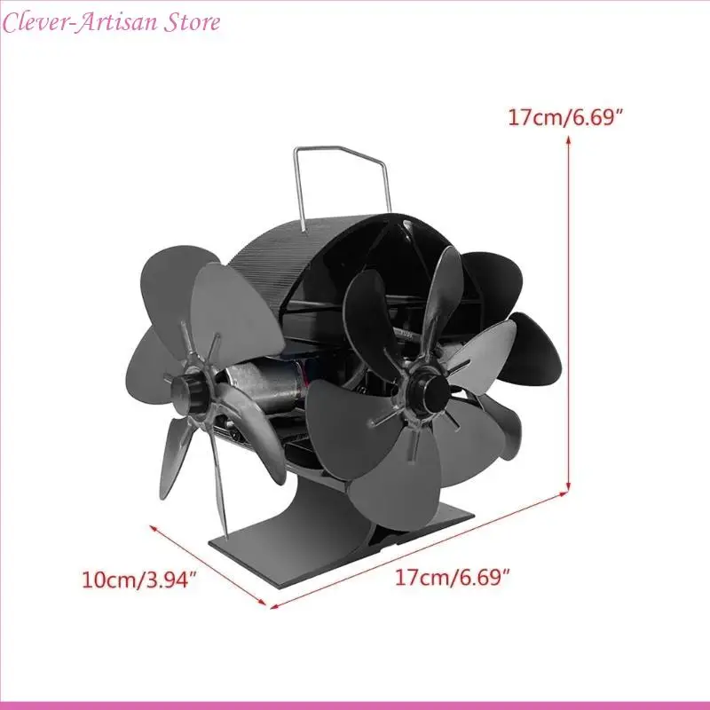 Ventilateur poêle à moteur chaleur E06B ventilateur circulation chaleur pour poêle à bois Aucune batterie requise