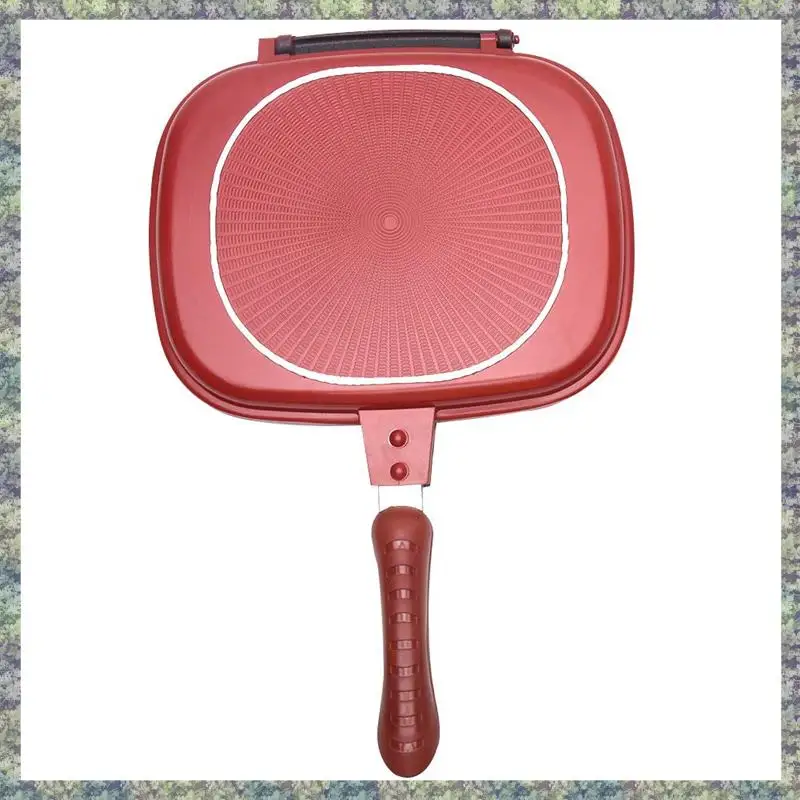 

WON Square Double Sided Frying Pan, Kitchen Non-Stick Baking Pancake Pan Omelette Trays,Indoor/Outdoor Camping Sandwich Durable