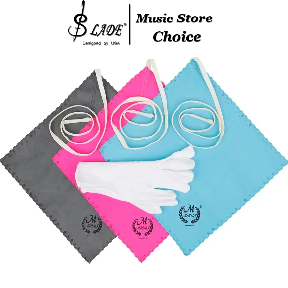 M MBAT Cleaning Cloths Gloves Professional Musical Instrument Cleaning Tools Foldable Flexible Instrument Parts Accessories