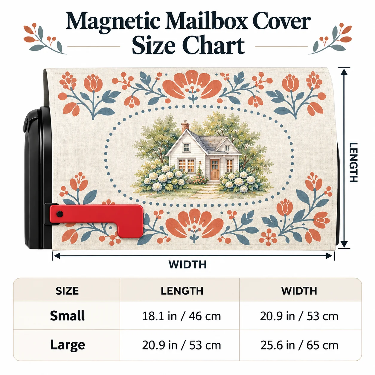 Custom Mailbox Cover Pattern Magnetic Mailbox Cover 600D PU‑Coated Oxford Fabric Water‑Resistant Mail Box Protective Wrap view 2
