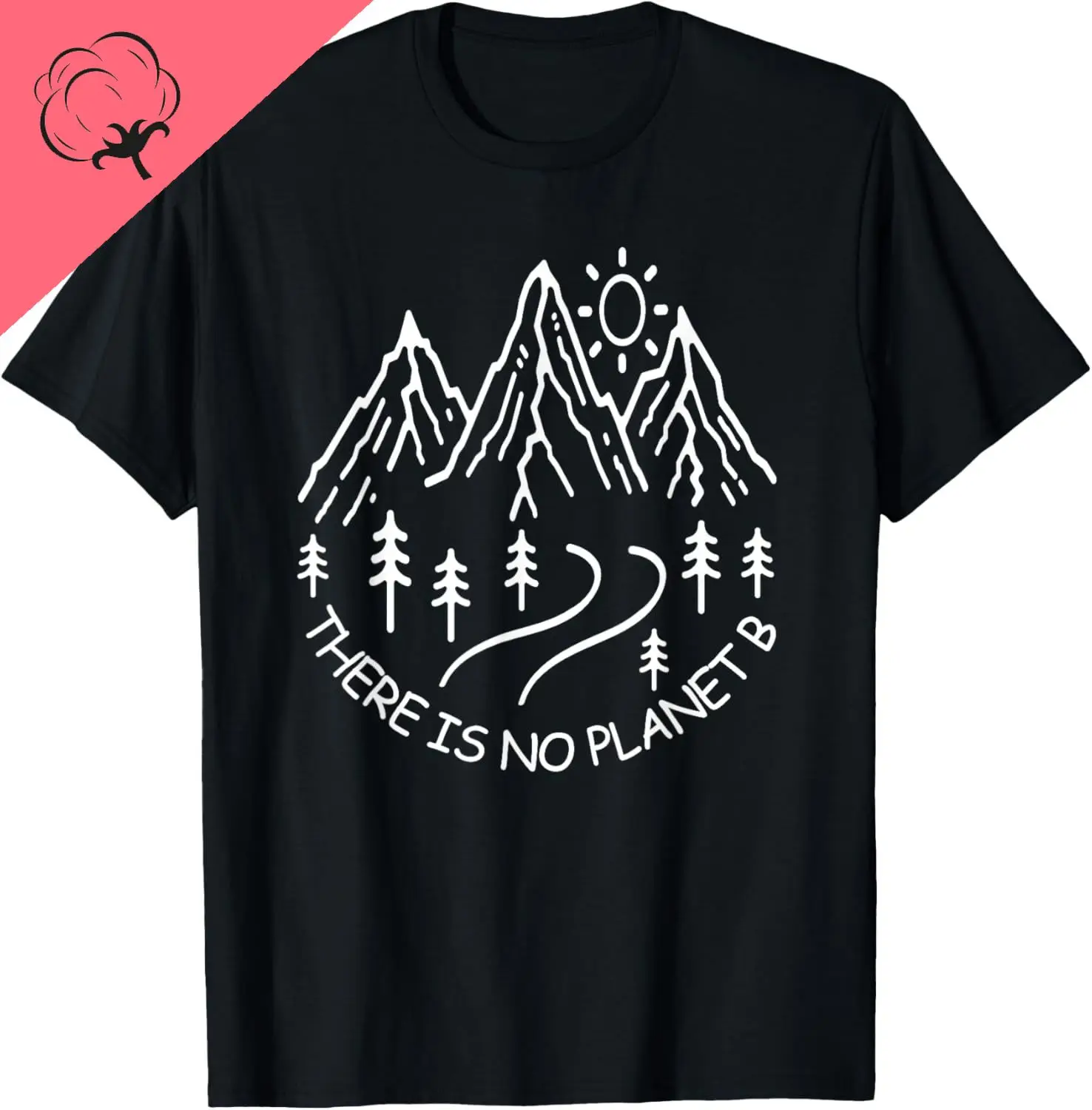 

Экологическая футболка «Нет планеты» B Line Art Mountains, хлопковая уличная одежда унисекс, летняя уличная одежда, топы Camisas