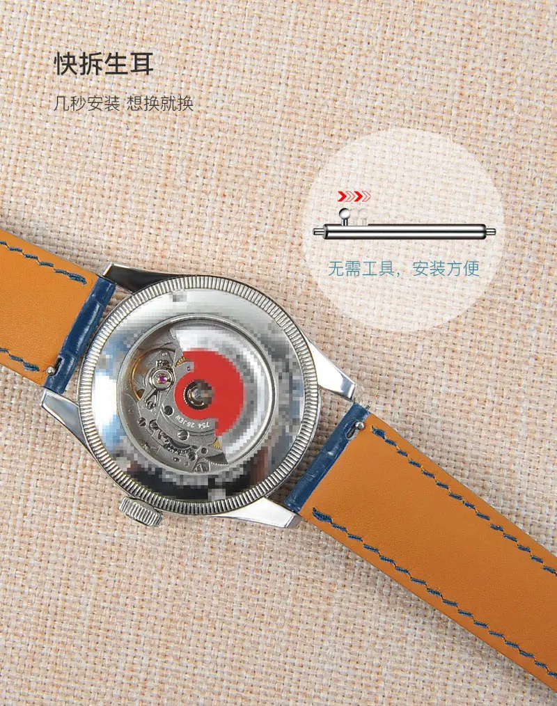 FUYIJIA 高級カスタマイズユニバーサル時計バンドトップ手作りワニ革ストラップ 1:1 カスタムワニリストバンド時計アクセサリー