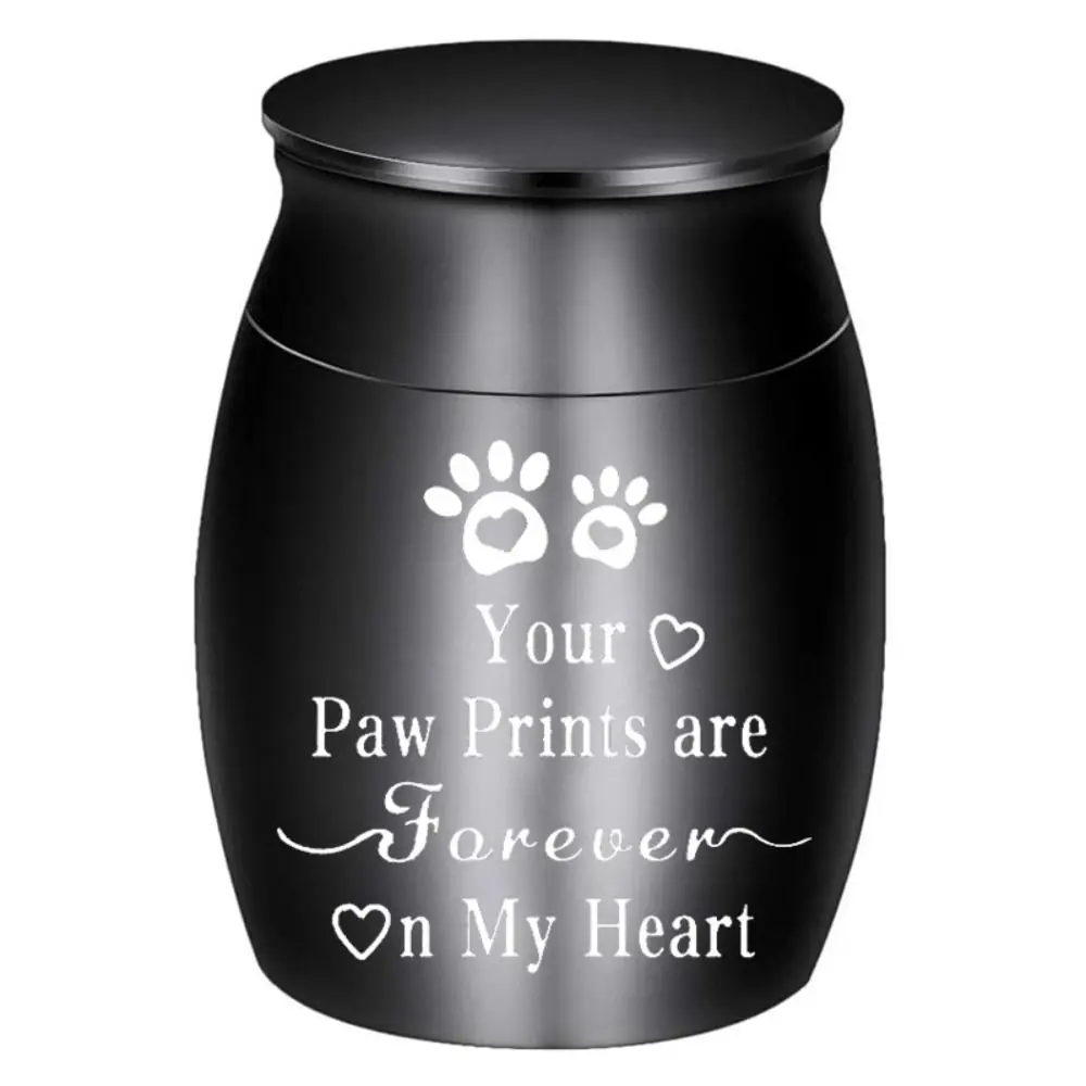 

New Stainless Steels Pet Urn Sealed Alloy Cremation Urn Memorial Jar Small Dog Cat