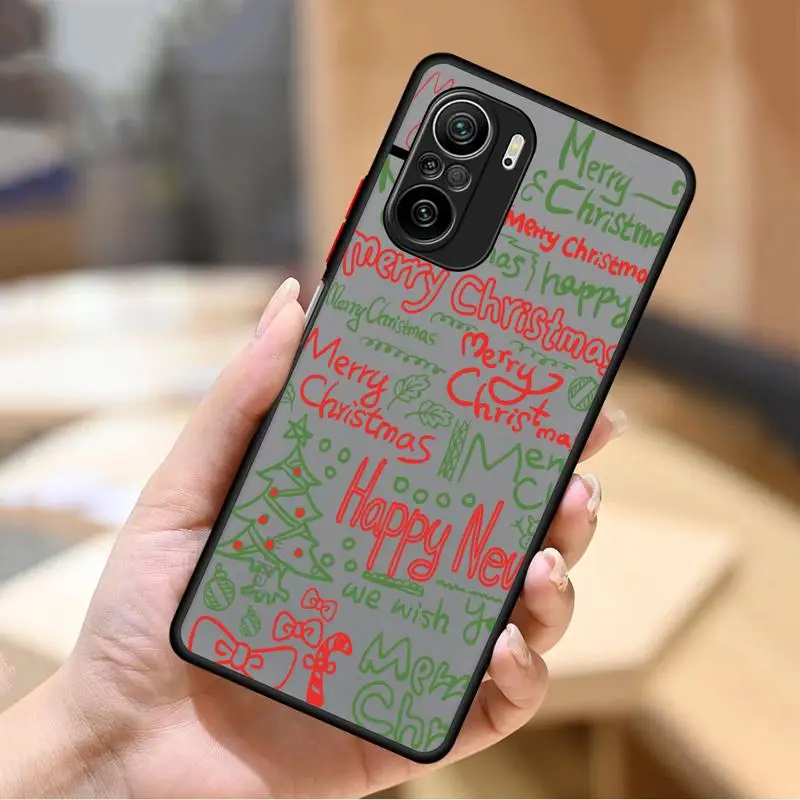 Merry Christmas Elk Winter phone case for Redmi note 13 9 12 pro plus 10 5G 8t 11pro 12s 7 k40 Los casos matte frosted fundas