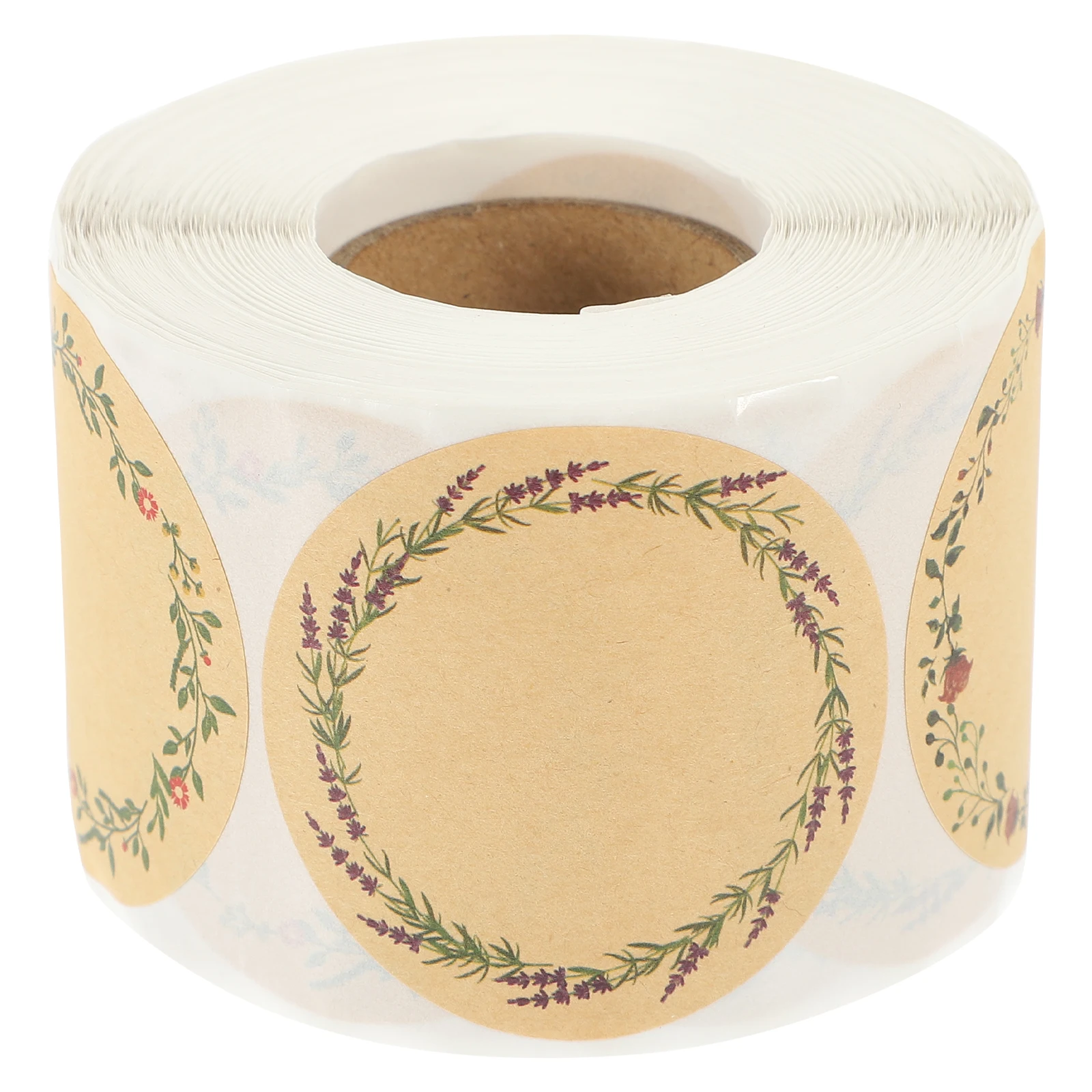 

Kraft Paper Floral Sticker Roll For Gift Wrapping Baking Packaging And Diy Projects With Strong Adhesive And Easy Peeling