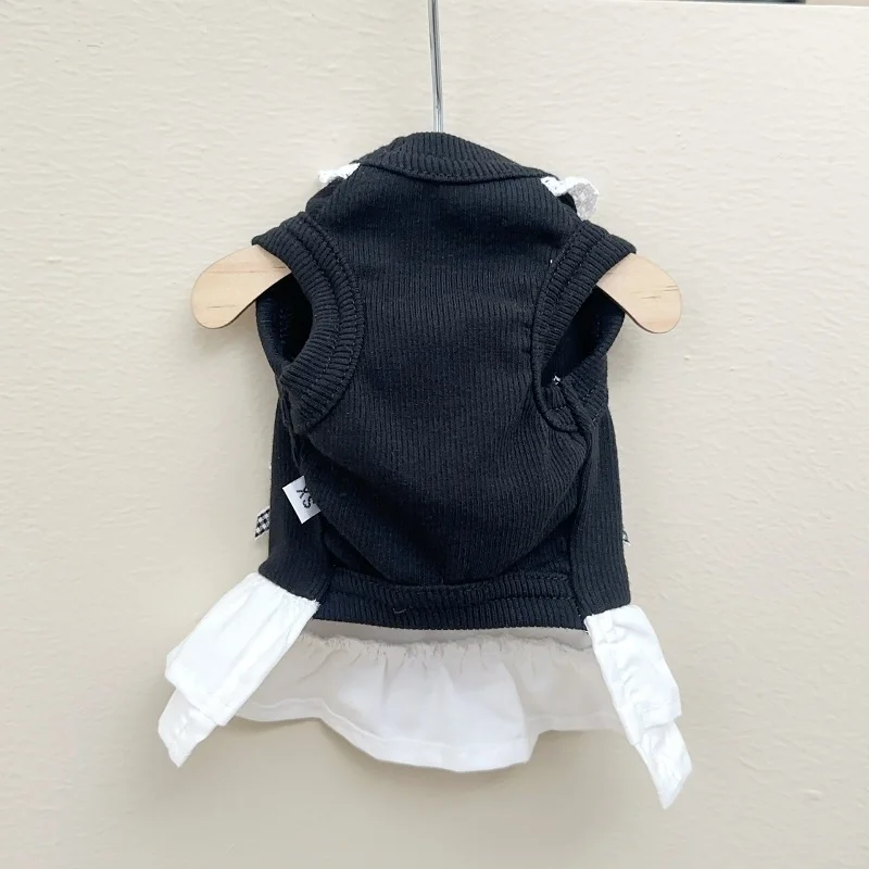 Vestido verano encaje lazo para perros pequeños y gatos Bichón