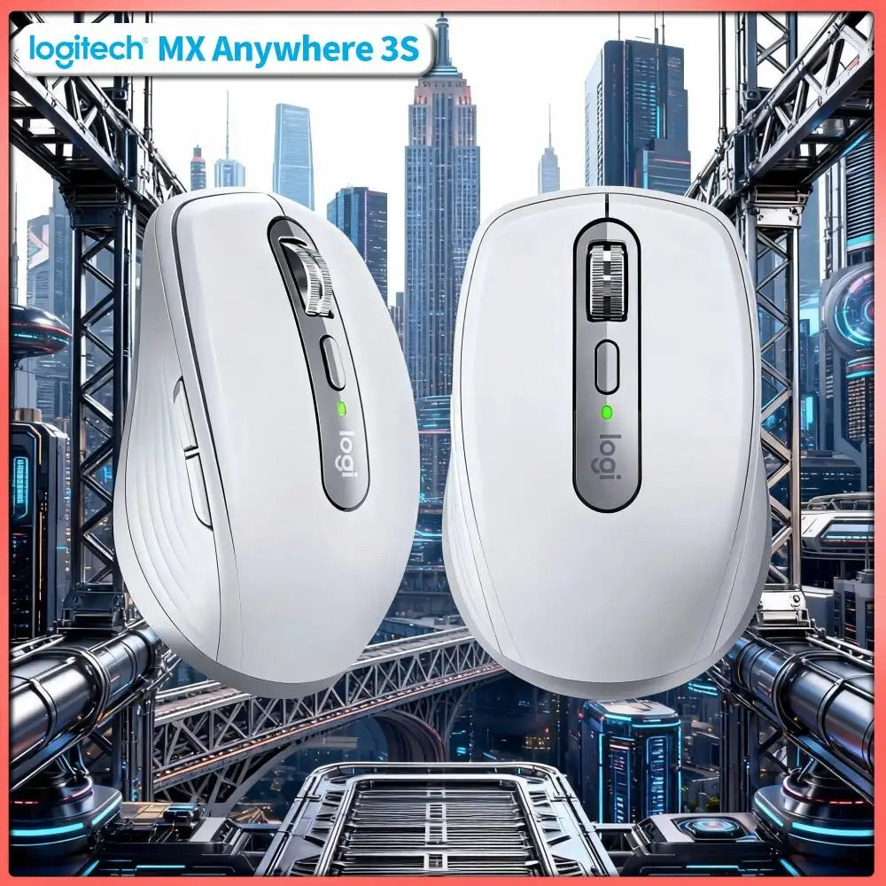 Pro MX Anywhere 3S Mouse - 8K DPI, MagSpeed Scroll, 3-Device Sync, Ideal for Stationery Blogger Home Studio Office Work